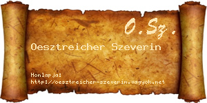 Oesztreicher Szeverin névjegykártya